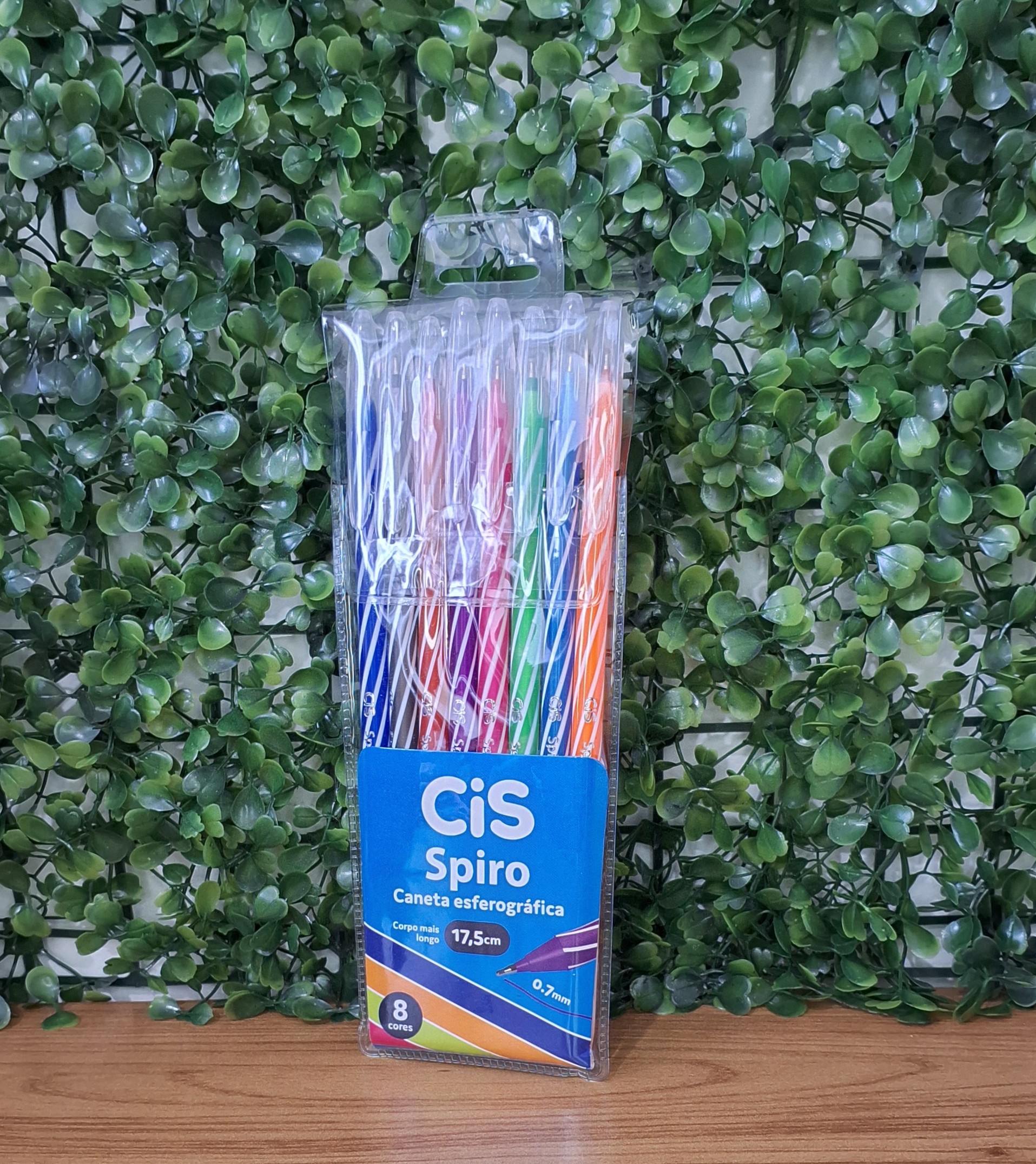 CANETA SPIRO ESFEROGRÁFICA 0,7MM 8 CORES  - CIS