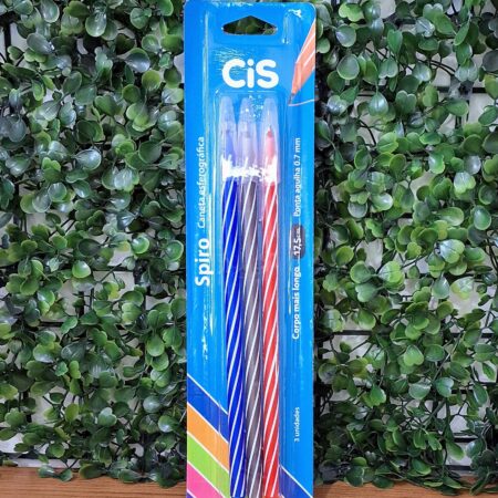 CANETA SPIRO ESFEROGRÁFICA 0,7MM 3 CORES  - CIS