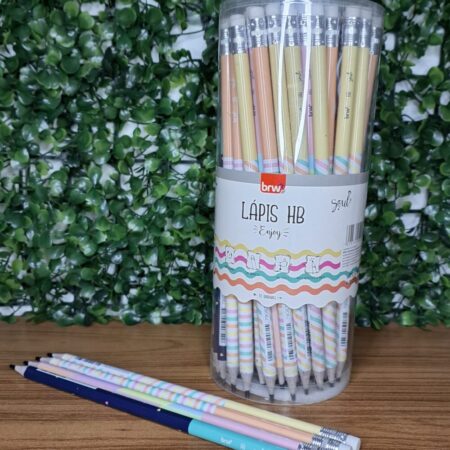 LÁPIS HB REDONDO COM BORRACHA ENJOY  - BRW
