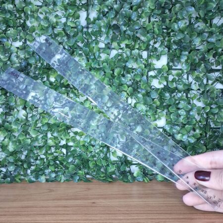 RÉGUA PLÁSTICA 30 CM CRISTAL   - BRW