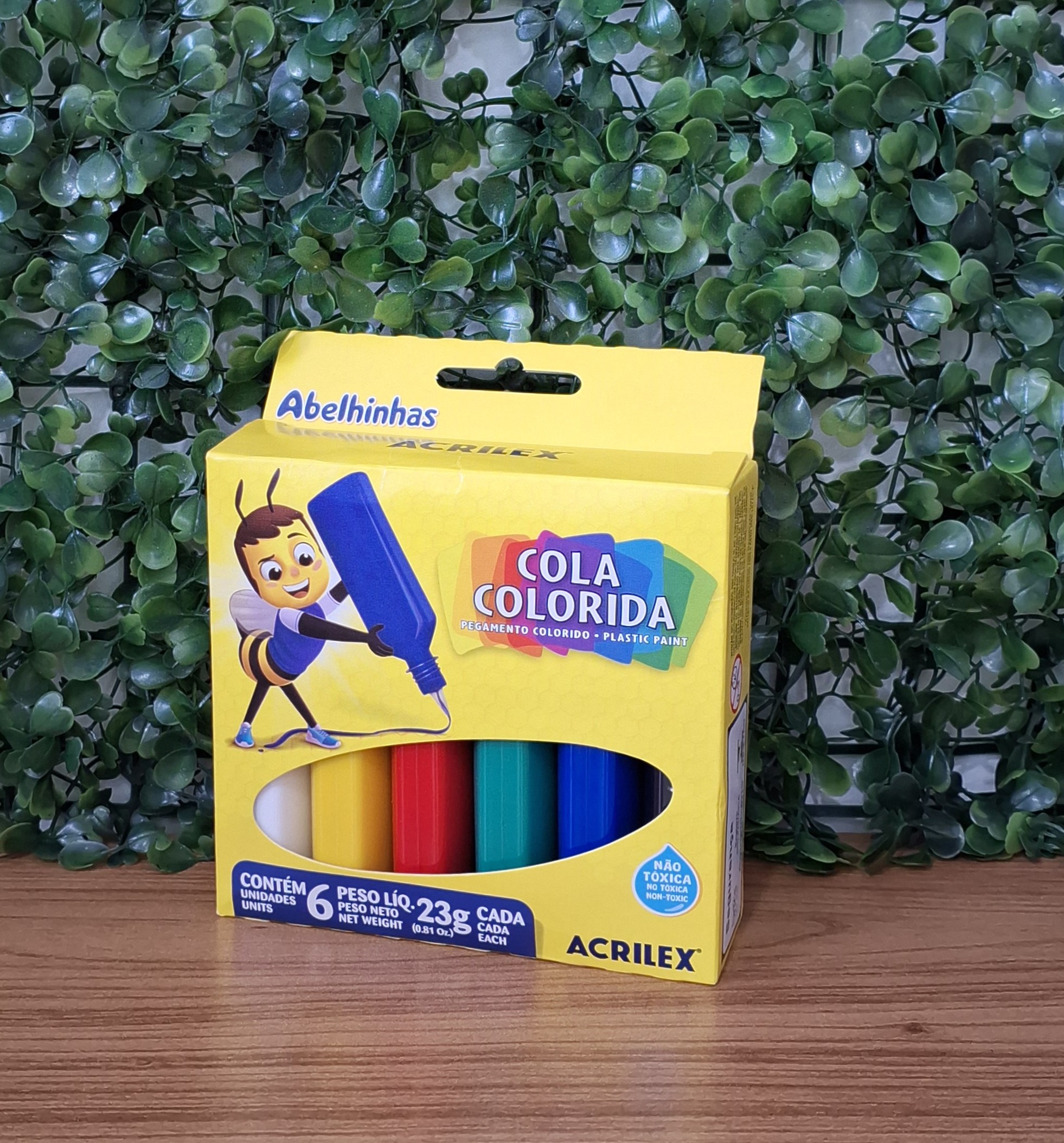 COLA COLORIDA 23G 6 CORES  - ACRILEX