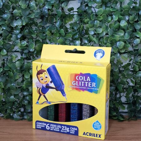 COLA GLITTER 23G 6 CORES  - ACRILEX - GLITTER