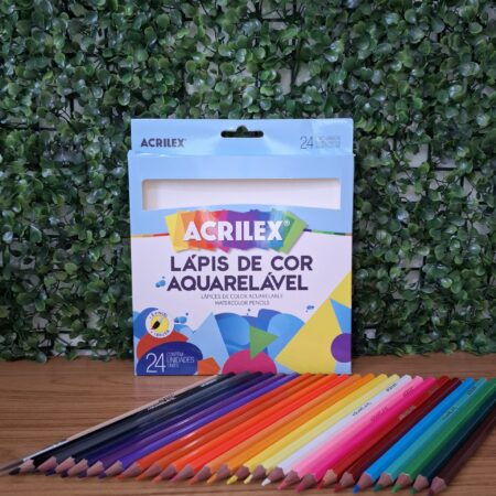 LÁPIS DE COR AQUARELAVEL 24 CORES  - ACRILEX