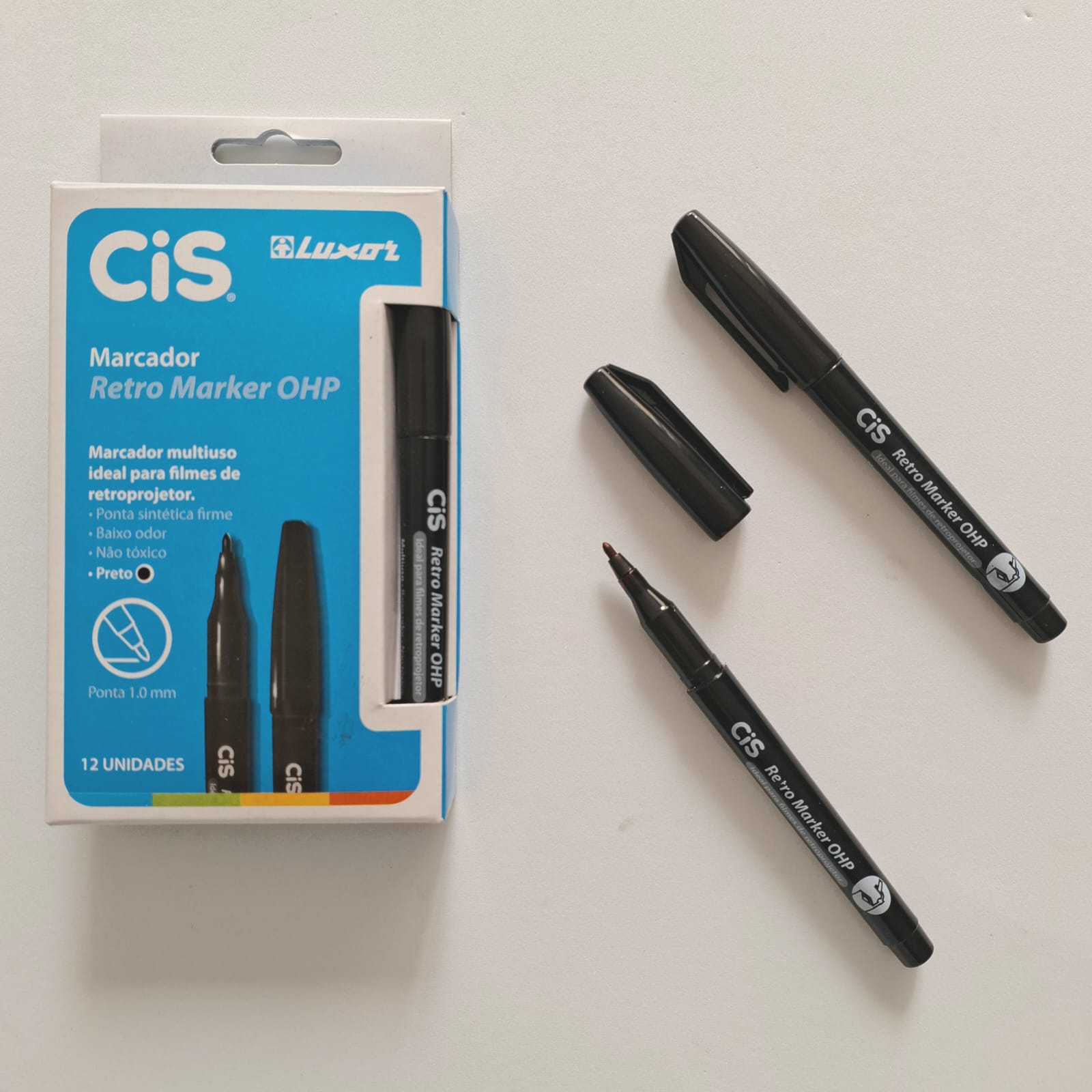 CANETA MARCADOR PERMANENTE MARKER 1.0 MM - CIS - PRETO