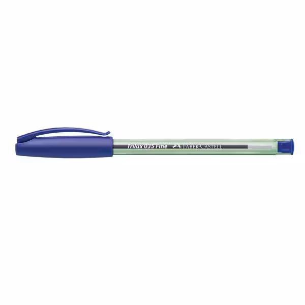 CANETA ESFEROGRÁFICA TRILUX PONTA FINA 0.8MM - FABER CASTELL - AZUL